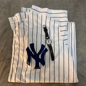 Authentic Derek Jeter Jersey, 52 & signed watch